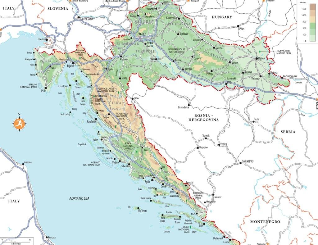zrce strand horvátország térkép