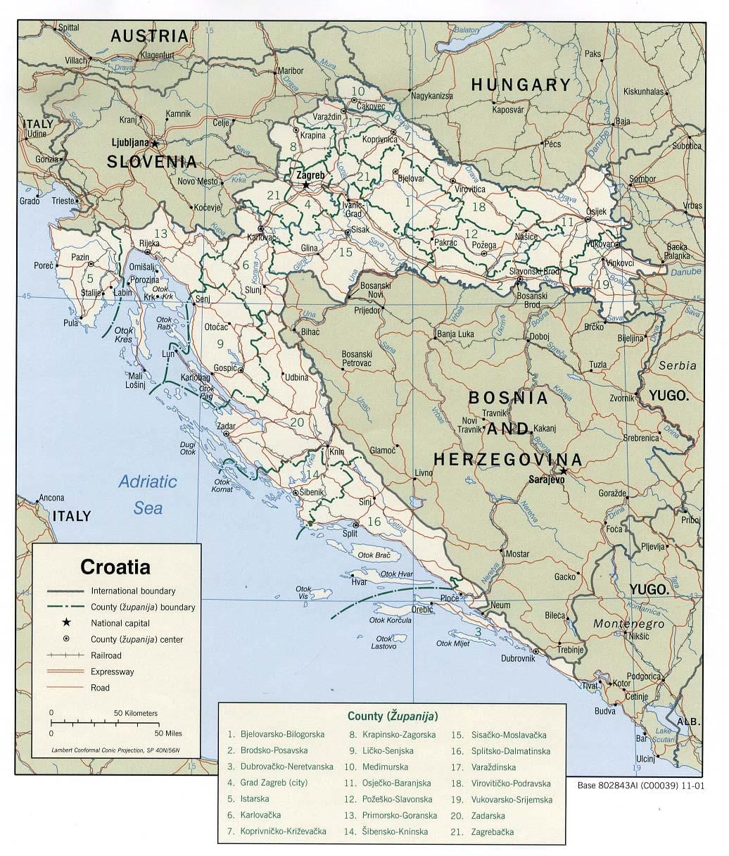 horvát kikötők térkép