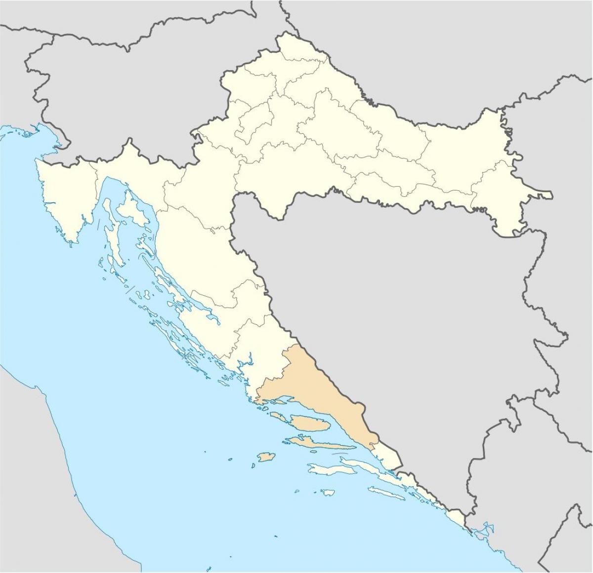 térkép-dalmácia horvátország 