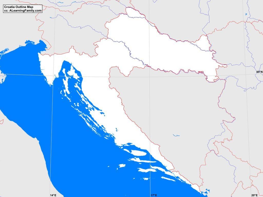 vázlatos térkép horvátország