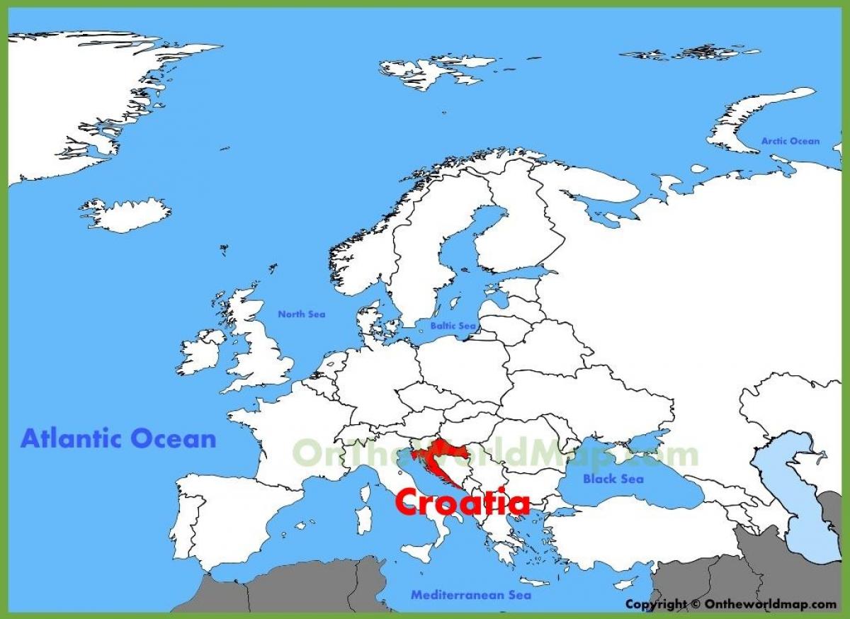 horvátország elhelyezkedés a világ térkép