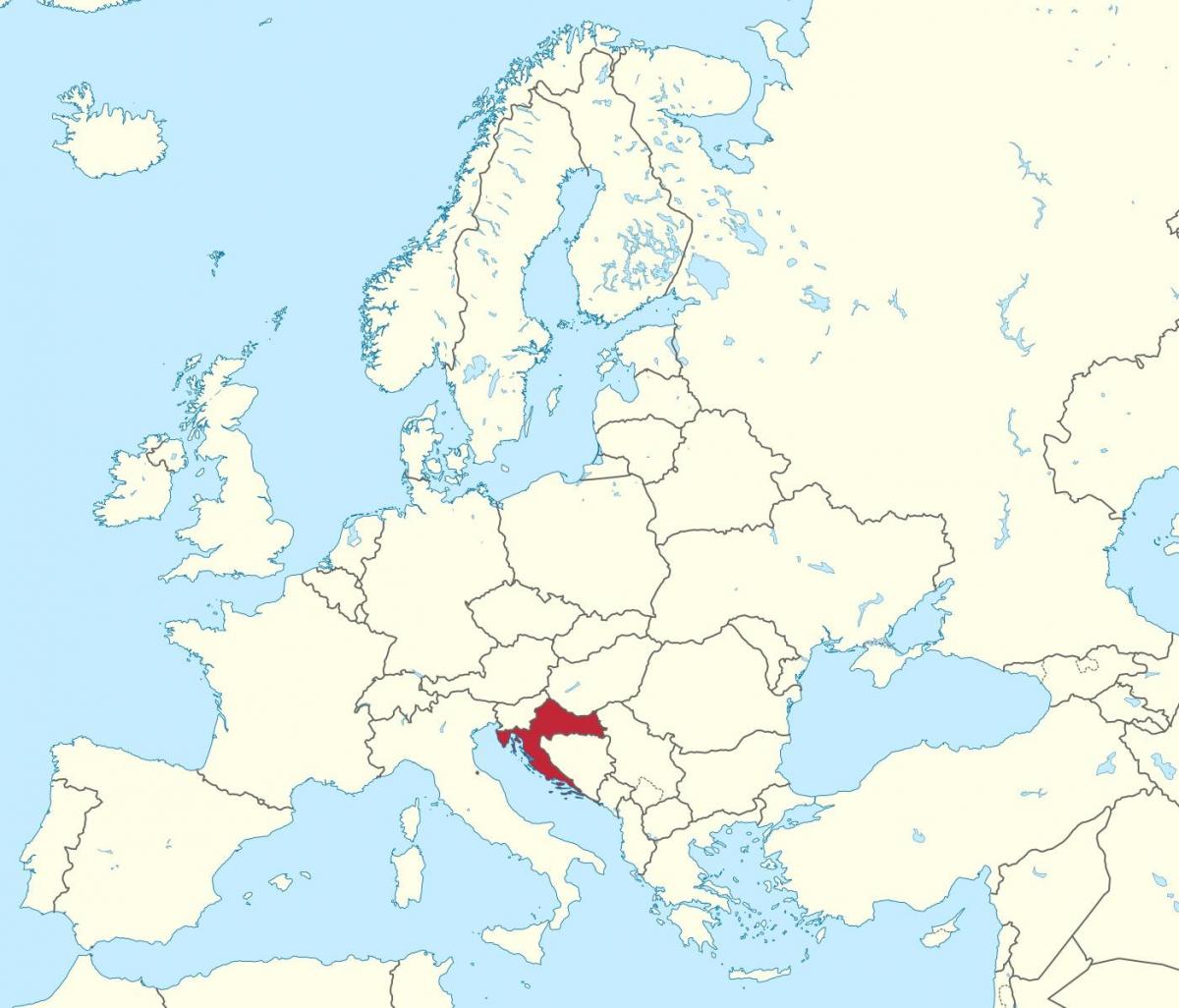 horvátország európa térképe