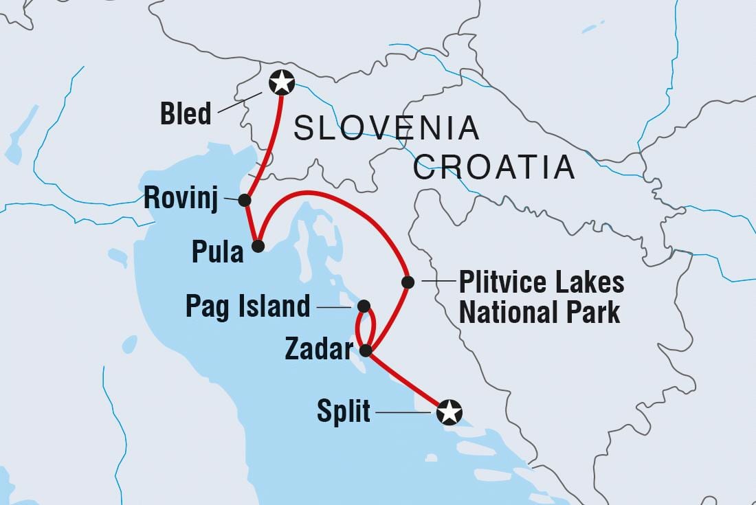 plitvice horvátország térkép