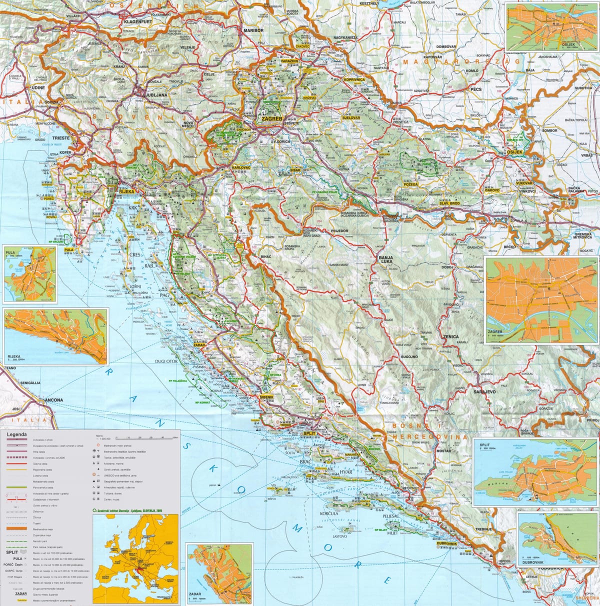 fővárosa horvátország térkép