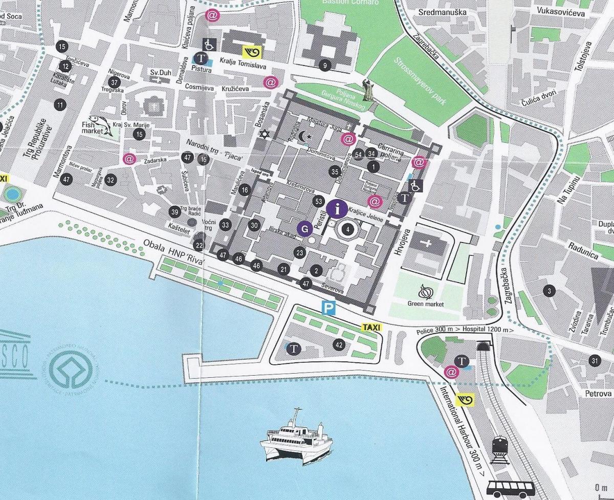 street map split horvátország