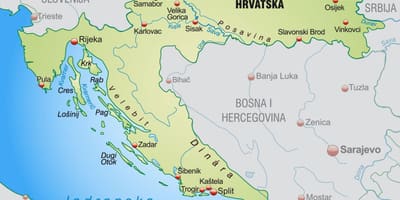 Észak-horvátország térkép