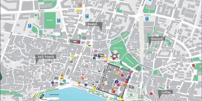 Térkép a régi város split horvátország