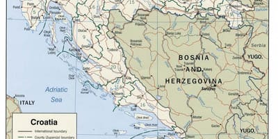 Horvát kikötők térkép