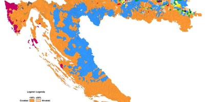 Térkép etnikai térkép horvátország