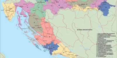 Térkép horvátország politikai 