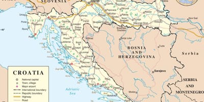 A vezetés térkép horvátország