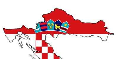 Horvátország térkép, zászló