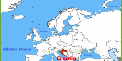 Horvátország elhelyezkedés a világ térkép