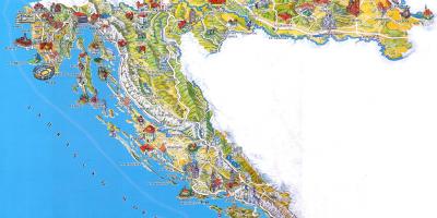 Horvátország látnivalók térkép