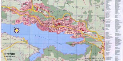 Térkép sibenik horvátország